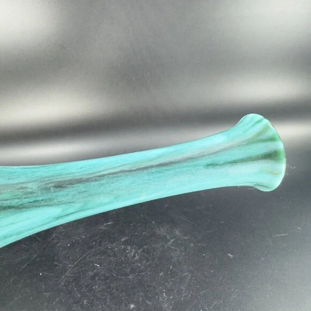 Canadian Art Pottery Bud Vase Green Black Drip Glaze Ceramic Vase Mid‎ Century